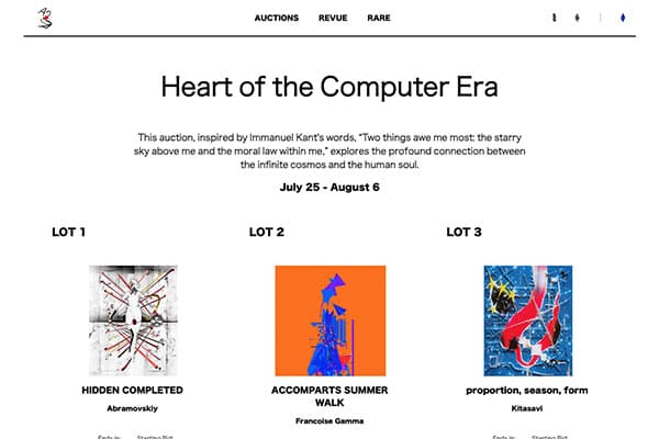 Accompart's - the first Computer Art Auction House in WEB3