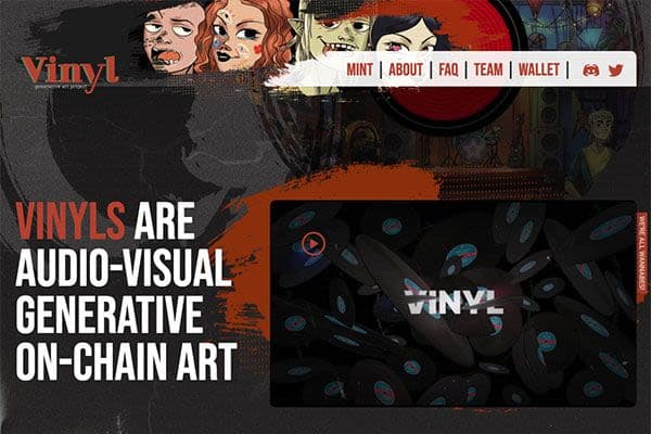 Vinyl - audio-visual generative on-chain art Vinyl - audio-visual generative on-chain art